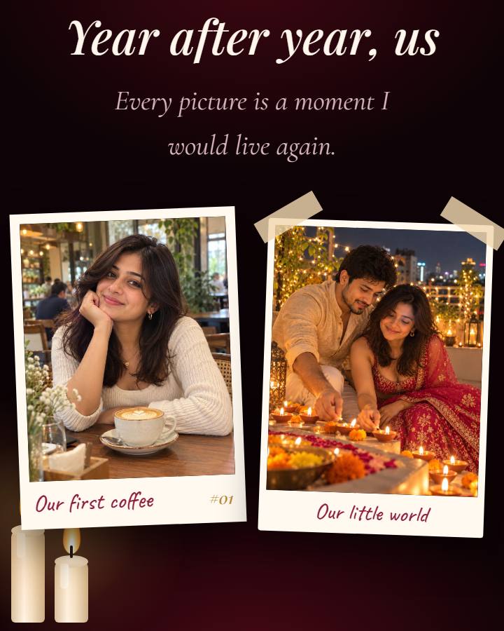 Anniversary gift preview: your photos as polaroids